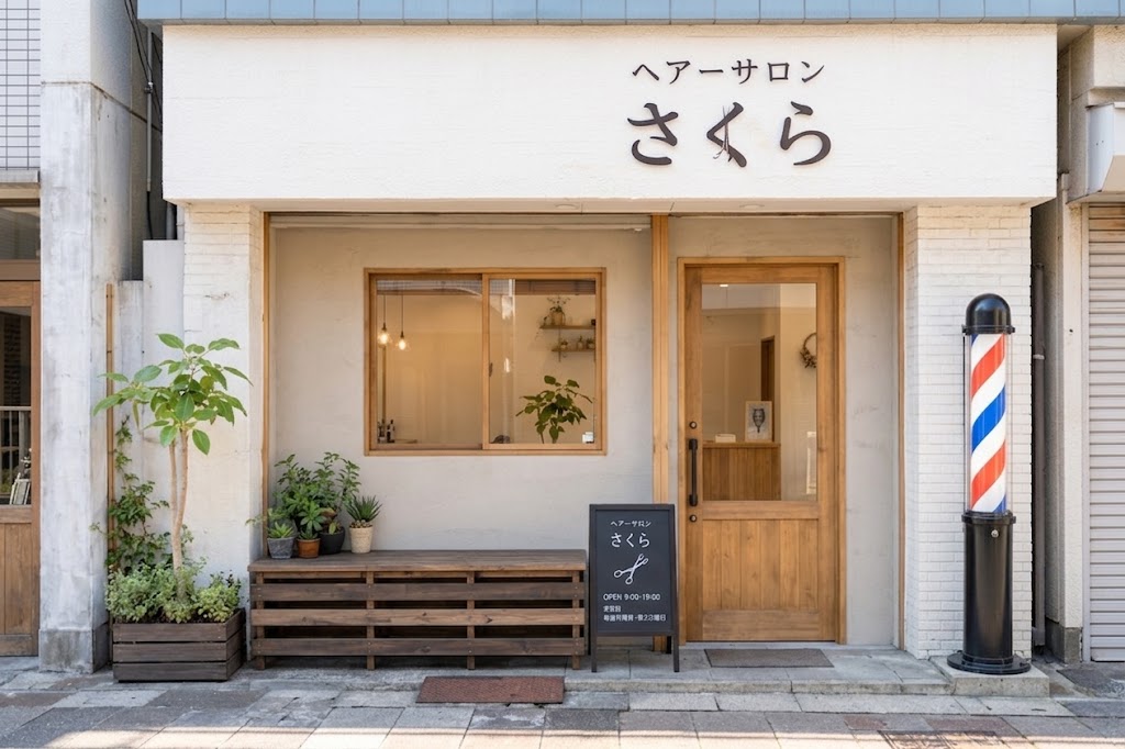 髪工房 さくら 店舗外観